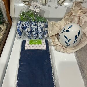 Blue and White Easter Decor Set